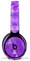 Skin Decal Wrap works with Original Beats Solo Pro Headphones Triangle Mosaic Purple Skin Only BEATS NOT INCLUDED