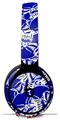 Skin Decal Wrap works with Original Beats Solo Pro Headphones Scattered Skulls Royal Blue Skin Only BEATS NOT INCLUDED