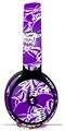 Skin Decal Wrap works with Original Beats Solo Pro Headphones Scattered Skulls Purple Skin Only BEATS NOT INCLUDED