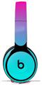 Skin Decal Wrap works with Original Beats Solo Pro Headphones Smooth Fades Neon Teal Hot Pink Skin Only BEATS NOT INCLUDED