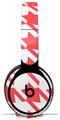 Skin Decal Wrap works with Original Beats Solo Pro Headphones Houndstooth Coral Skin Only BEATS NOT INCLUDED