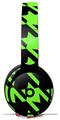 Skin Decal Wrap works with Original Beats Solo Pro Headphones Houndstooth Neon Lime Green on Black Skin Only BEATS NOT INCLUDED