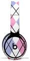 Skin Decal Wrap works with Original Beats Solo Pro Headphones Argyle Pink and Blue Skin Only BEATS NOT INCLUDED