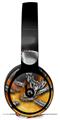 Skin Decal Wrap works with Original Beats Solo Pro Headphones Chrome Skull on Fire Skin Only BEATS NOT INCLUDED