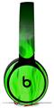 Skin Decal Wrap works with Original Beats Solo Pro Headphones Fire Green Skin Only BEATS NOT INCLUDED