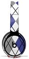 Skin Decal Wrap works with Original Beats Solo Pro Headphones Argyle Blue and Gray Skin Only BEATS NOT INCLUDED