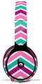 Skin Decal Wrap works with Original Beats Solo Pro Headphones Zig Zag Teal Pink Purple Skin Only BEATS NOT INCLUDED