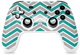 Skin Decal Wrap works with Original Google Stadia Controller Zig Zag Teal and Gray Skin Only CONTROLLER NOT INCLUDED