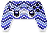 Skin Decal Wrap works with Original Google Stadia Controller Zig Zag Blues Skin Only CONTROLLER NOT INCLUDED