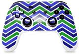 Skin Decal Wrap works with Original Google Stadia Controller Zig Zag Blue Green Skin Only CONTROLLER NOT INCLUDED