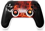 Skin Decal Wrap works with Original Google Stadia Controller Flaming Fire Skull Orange Skin Only CONTROLLER NOT INCLUDED