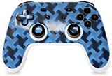Skin Decal Wrap works with Original Google Stadia Controller Retro Houndstooth Blue Skin Only CONTROLLER NOT INCLUDED