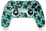 Skin Decal Wrap works with Original Google Stadia Controller Retro Houndstooth Seafoam Green Skin Only CONTROLLER NOT INCLUDED