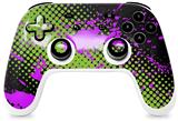Skin Decal Wrap works with Original Google Stadia Controller Halftone Splatter Hot Pink Green Skin Only CONTROLLER NOT INCLUDED
