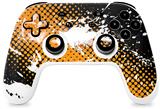 Skin Decal Wrap works with Original Google Stadia Controller Halftone Splatter White Orange Skin Only CONTROLLER NOT INCLUDED