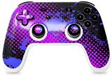 Skin Decal Wrap works with Original Google Stadia Controller Halftone Splatter Blue Hot Pink Skin Only CONTROLLER NOT INCLUDED