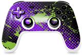 Skin Decal Wrap works with Original Google Stadia Controller Halftone Splatter Green Purple Skin Only CONTROLLER NOT INCLUDED
