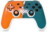 Skin Decal Wrap works with Original Google Stadia Controller Ripped Colors Orange Seafoam Green Skin Only CONTROLLER NOT INCLUDED