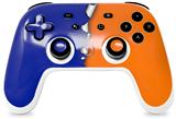 Skin Decal Wrap works with Original Google Stadia Controller Ripped Colors Blue Orange Skin Only CONTROLLER NOT INCLUDED
