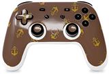 Skin Decal Wrap works with Original Google Stadia Controller Anchors Away Chocolate Brown Skin Only CONTROLLER NOT INCLUDED