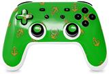 Skin Decal Wrap works with Original Google Stadia Controller Anchors Away Green Skin Only CONTROLLER NOT INCLUDED