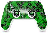 Skin Decal Wrap works with Original Google Stadia Controller Scattered Skulls Green Skin Only CONTROLLER NOT INCLUDED