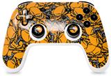 Skin Decal Wrap works with Original Google Stadia Controller Scattered Skulls Orange Skin Only CONTROLLER NOT INCLUDED