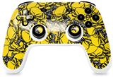 Skin Decal Wrap works with Original Google Stadia Controller Scattered Skulls Yellow Skin Only CONTROLLER NOT INCLUDED