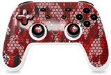 Skin Decal Wrap works with Original Google Stadia Controller HEX Mesh Camo 01 Red Bright Skin Only CONTROLLER NOT INCLUDED