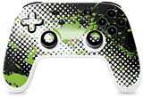 Skin Decal Wrap works with Original Google Stadia Controller Halftone Splatter Green White Skin Only CONTROLLER NOT INCLUDED