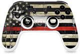 Skin Decal Wrap works with Original Google Stadia Controller Painted Faded and Cracked Red Line USA American Flag Skin Only CONTROLLER NOT INCLUDED