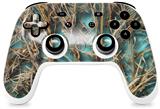 Skin Decal Wrap works with Original Google Stadia Controller WraptorCamo Grassy Marsh Camo Neon Teal Skin Only CONTROLLER NOT INCLUDED