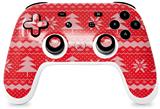 Skin Decal Wrap works with Original Google Stadia Controller Ugly Holiday Christmas Sweater - Christmas Trees Red 01 Skin Only CONTROLLER NOT INCLUDED