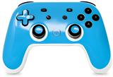 Skin Decal Wrap works with Original Google Stadia Controller Solids Collection Blue Neon Skin Only CONTROLLER NOT INCLUDED