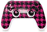 Skin Decal Wrap works with Original Google Stadia Controller Houndstooth Hot Pink on Black Skin Only CONTROLLER NOT INCLUDED