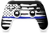Skin Decal Wrap works with Original Google Stadia Controller Brushed USA American Flag Blue Line Skin Only CONTROLLER NOT INCLUDED