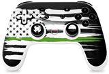 Skin Decal Wrap works with Original Google Stadia Controller Brushed USA American Flag Green Line Skin Only CONTROLLER NOT INCLUDED