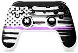 Skin Decal Wrap works with Original Google Stadia Controller Brushed USA American Flag Pink Line Skin Only CONTROLLER NOT INCLUDED