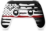 Skin Decal Wrap works with Original Google Stadia Controller Brushed USA American Flag Red Line Skin Only CONTROLLER NOT INCLUDED
