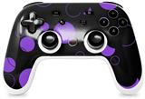 Skin Decal Wrap works with Original Google Stadia Controller Lots of Dots Purple on Black Skin Only CONTROLLER NOT INCLUDED