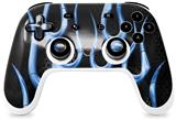 Skin Decal Wrap works with Original Google Stadia Controller Metal Flames Blue Skin Only CONTROLLER NOT INCLUDED
