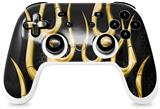 Skin Decal Wrap works with Original Google Stadia Controller Metal Flames Yellow Skin Only CONTROLLER NOT INCLUDED