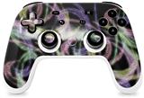 Skin Decal Wrap works with Original Google Stadia Controller Neon Swoosh on Black Skin Only CONTROLLER NOT INCLUDED