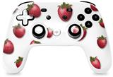 Skin Decal Wrap works with Original Google Stadia Controller Strawberries on White Skin Only CONTROLLER NOT INCLUDED