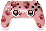 Skin Decal Wrap works with Original Google Stadia Controller Strawberries on Pink Skin Only CONTROLLER NOT INCLUDED