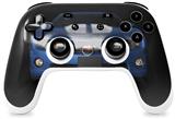 Skin Decal Wrap works with Original Google Stadia Controller 2010 Chevy Camaro Aqua - White Stripes on Black Skin Only CONTROLLER NOT INCLUDED