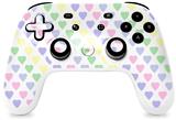 Skin Decal Wrap works with Original Google Stadia Controller Pastel Hearts on White Skin Only CONTROLLER NOT INCLUDED