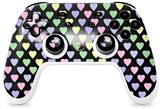 Skin Decal Wrap works with Original Google Stadia Controller Pastel Hearts on Black Skin Only CONTROLLER NOT INCLUDED