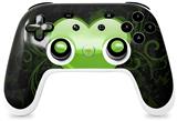 Skin Decal Wrap works with Original Google Stadia Controller Glass Heart Grunge Green Skin Only CONTROLLER NOT INCLUDED