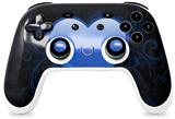 Skin Decal Wrap works with Original Google Stadia Controller Glass Heart Grunge Blue Skin Only CONTROLLER NOT INCLUDED